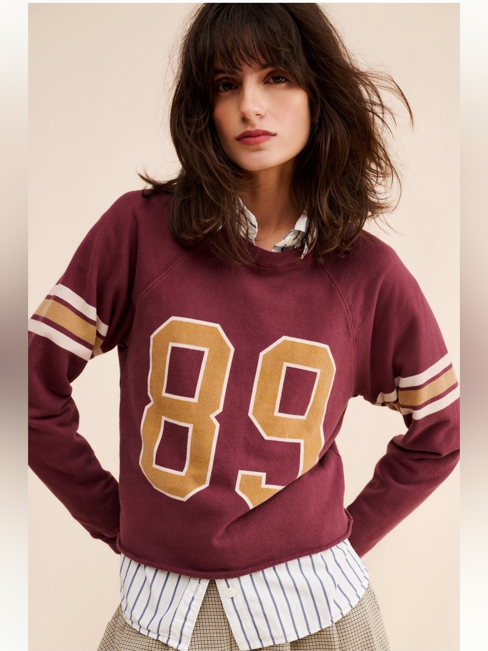 NWT Retro Brand Relaxed Varsity Sweatshirt XS